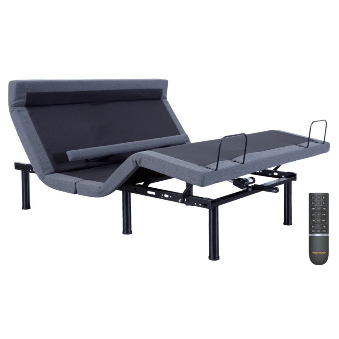 Harmony Ultimate adjustable bed with massage and lumbar support in White Rock showroom